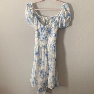 Blu Pepper Blue and White Floral Mini Dress
